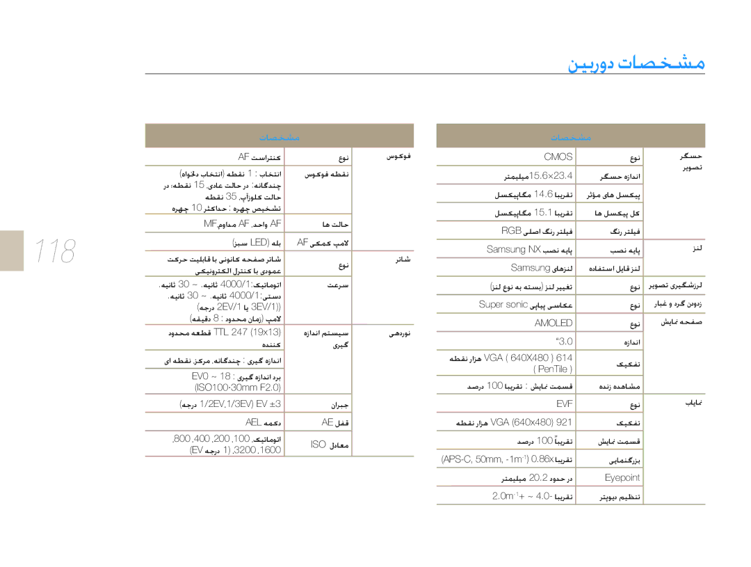 Samsung EV-NX10ZZBCBSA, EV-NX10ZZBABSA, EV-NX10ZZBABIL, EV-NX10ZZBABIR, EV-NX10ZZBABME manual ǛǥŮȤȶȢȝƾƫƈƪž, 118 