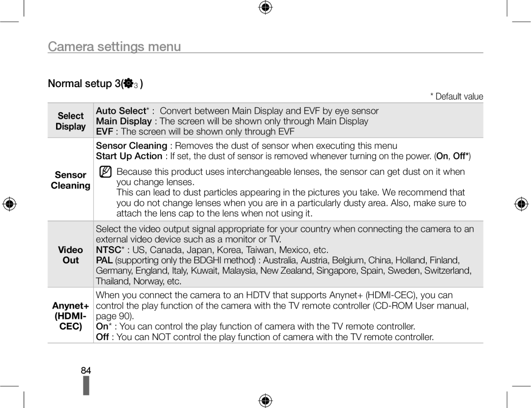 Samsung EV-NX10ZZBABVN, EV-NX10ZZBABZA, NX10RHZA03/SUK, NX10PRTV04/SUK, NX10PRTV04/SEG, EV-NX10ZZBABDE manual Normal setup 3 