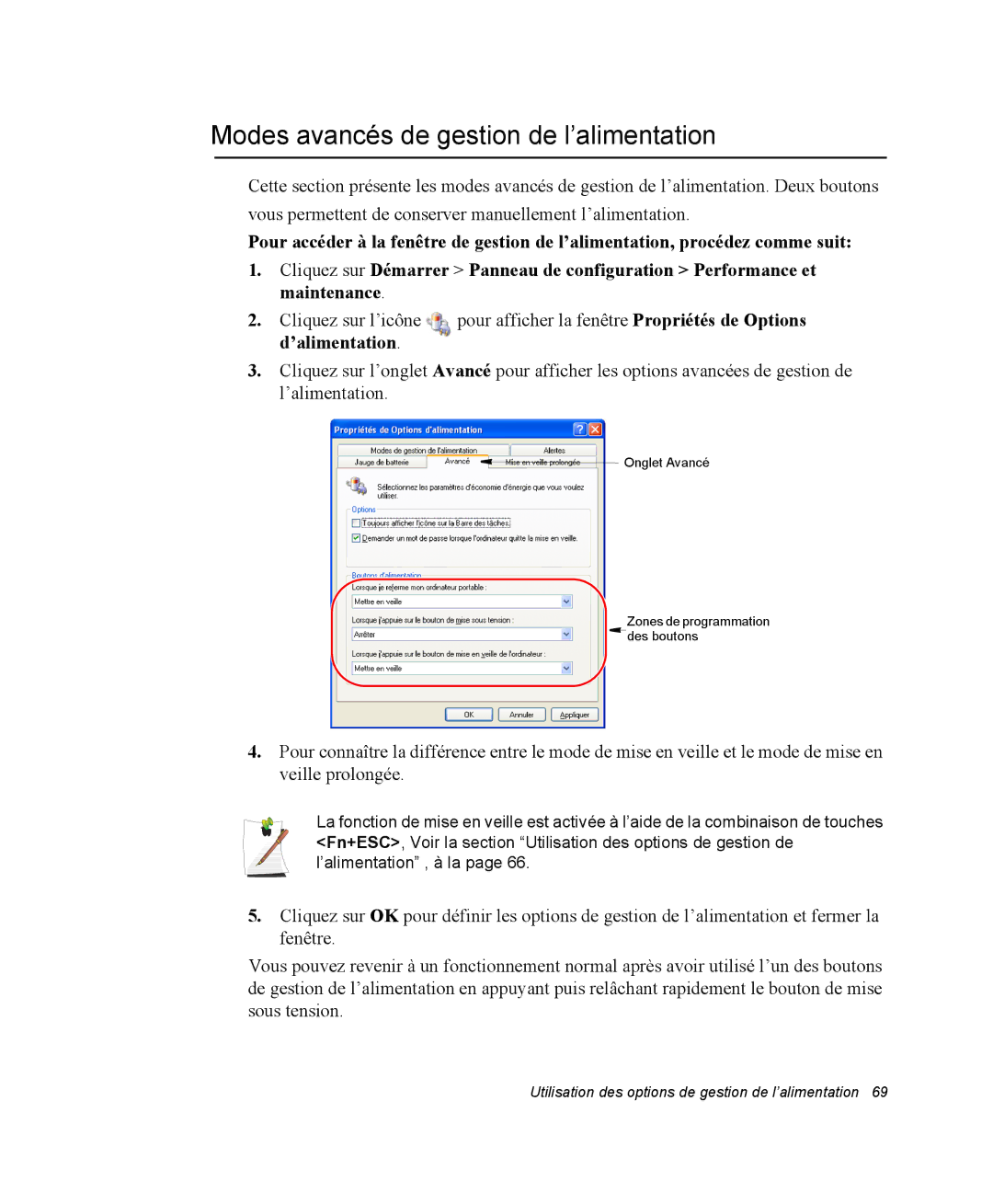 Samsung NX10PRTV03/SEF, EV-NX10ZZBABZA, NX10RP08N6/SEF, NX10-SEED/SEF manual Modes avancés de gestion de l’alimentation 