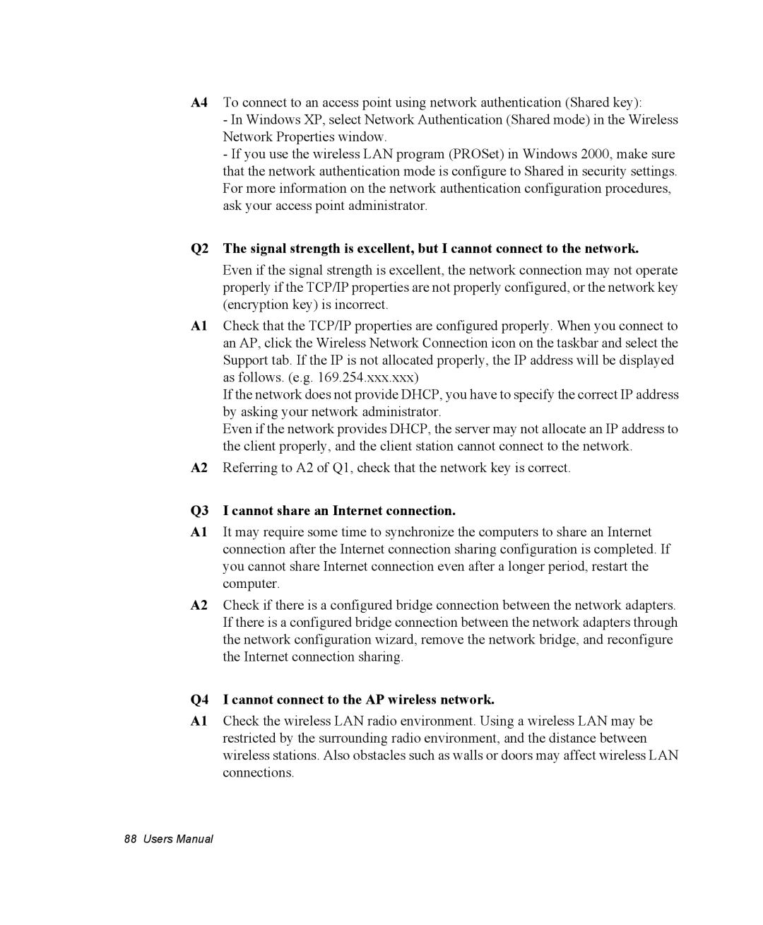 Samsung NX10PRTV01/SES, EV-NX10ZZBABZA, NX10RP1N9W/SEG, NX10RP0BW9/SEG, EV-NX10ZZAAB Q3 I cannot share an Internet connection 