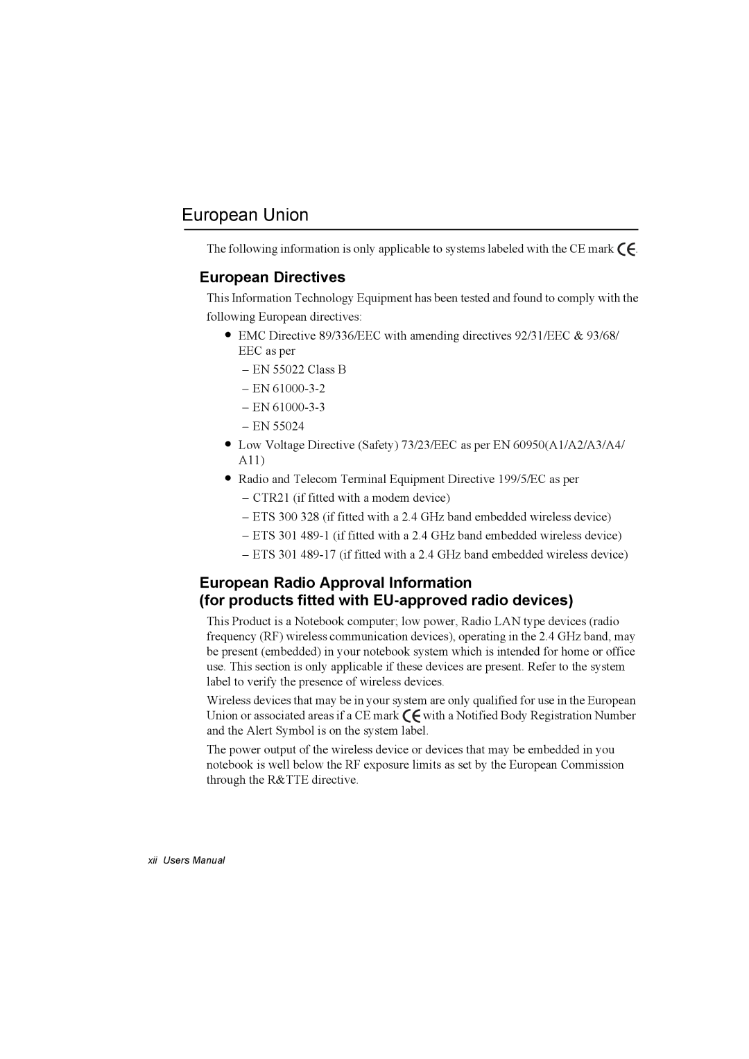 Samsung EV-NX10ZZBCBDE, EV-NX10ZZBABZA, NX10RP1N9W/SEG, NX10RP0BW9/SEG, NX10PRTV01/SEG European Union, European Directives 