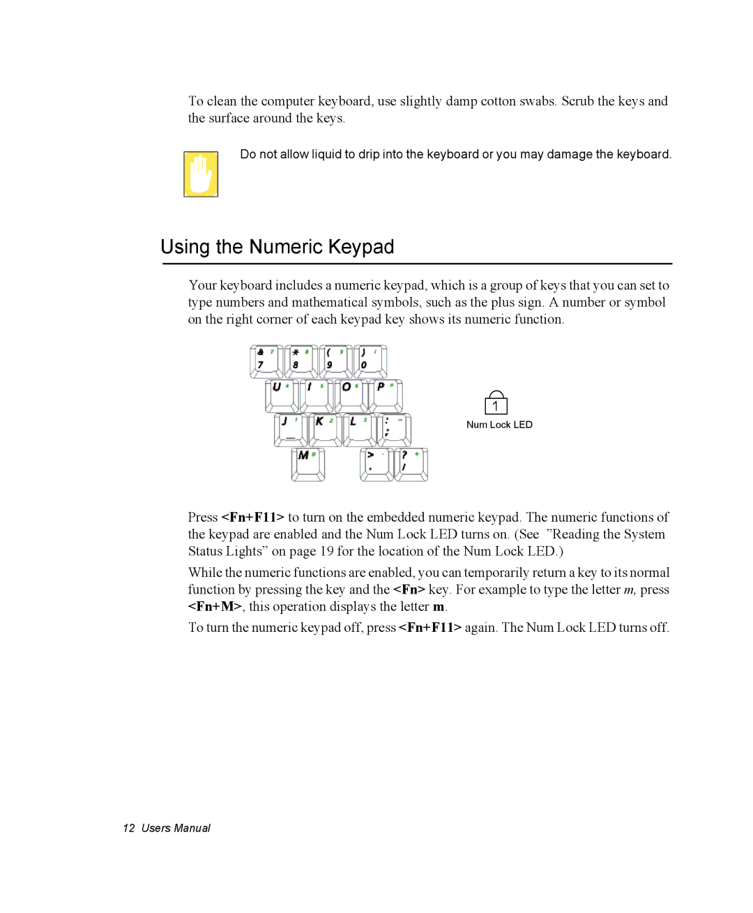 Samsung NX10RP1N9W/SEF, EV-NX10ZZBABZA, NX10RP1N9W/SEG, NX10RP0BW9/SEG, NX10PRTV01/SEG, NX10-SEED/SEG Using the Numeric Keypad 