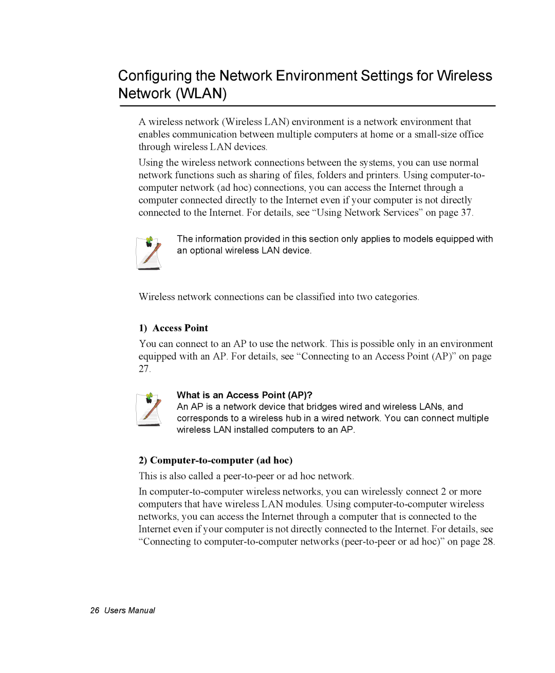 Samsung NX10PRCV02/SES, EV-NX10ZZBABZA, NX10RP1N9W/SEG manual Computer-to-computer ad hoc, What is an Access Point AP? 