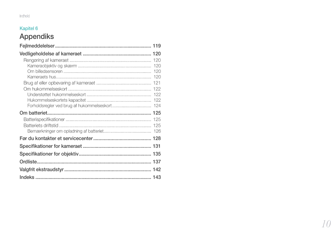 Samsung EV-NX11ZZBBBSE, EV-NX11ZZBABDK, EV-NX11ZZBABSE manual Appendiks 