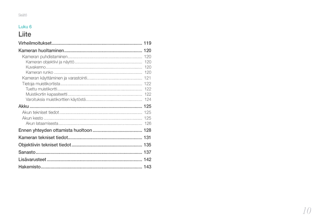 Samsung EV-NX11ZZBBBSE, EV-NX11ZZBABDK, EV-NX11ZZBABSE manual Liite 