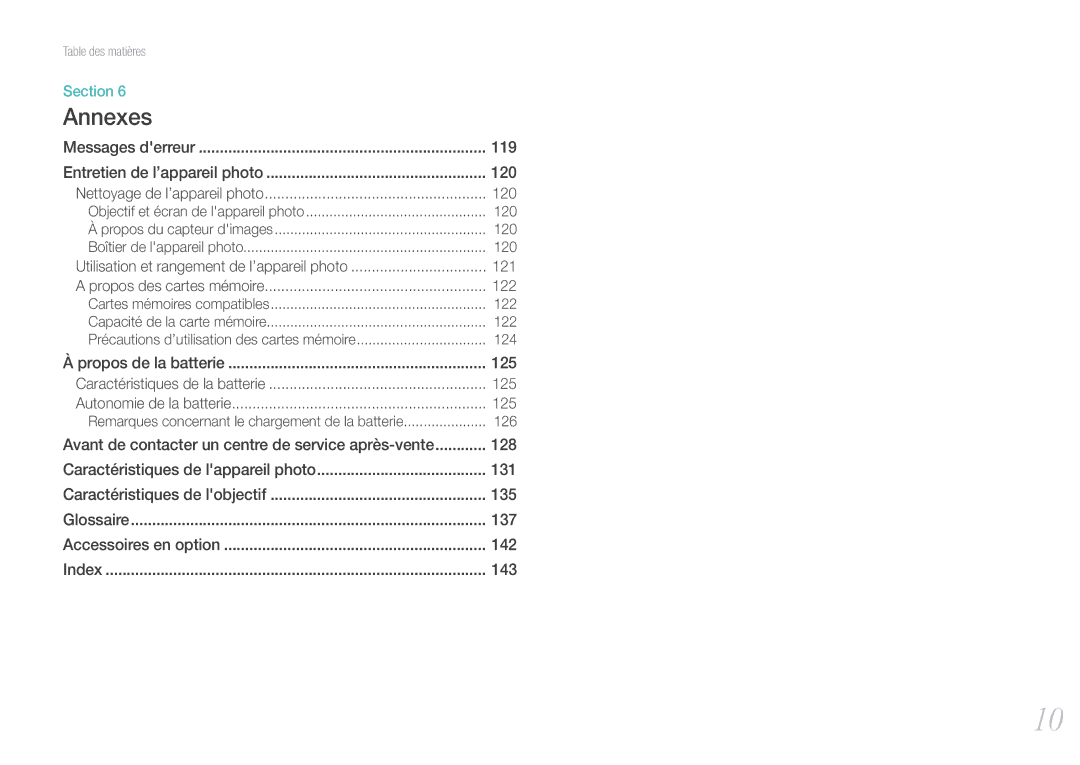 Samsung EV-NX11ZZBABFR manual Annexes 