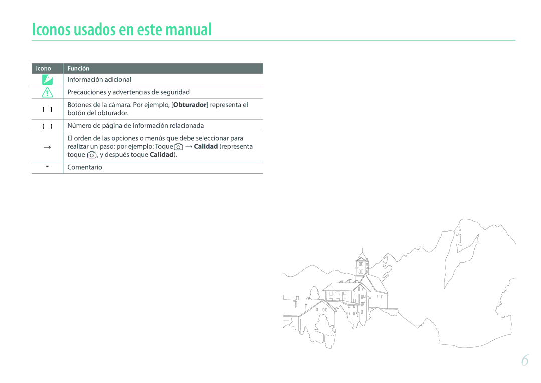 Samsung EV-NX2000BFWIL Iconos usados en este manual, Información adicional, Precauciones y advertencias de seguridad 