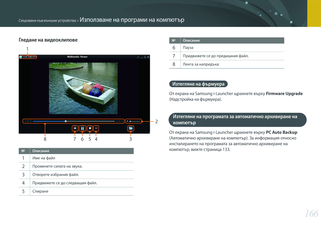 Samsung EV-NX2000BFWRO, EV-NX2000BABRO manual 166, Надстройка на фърмуера, Компютър, вижте страница 