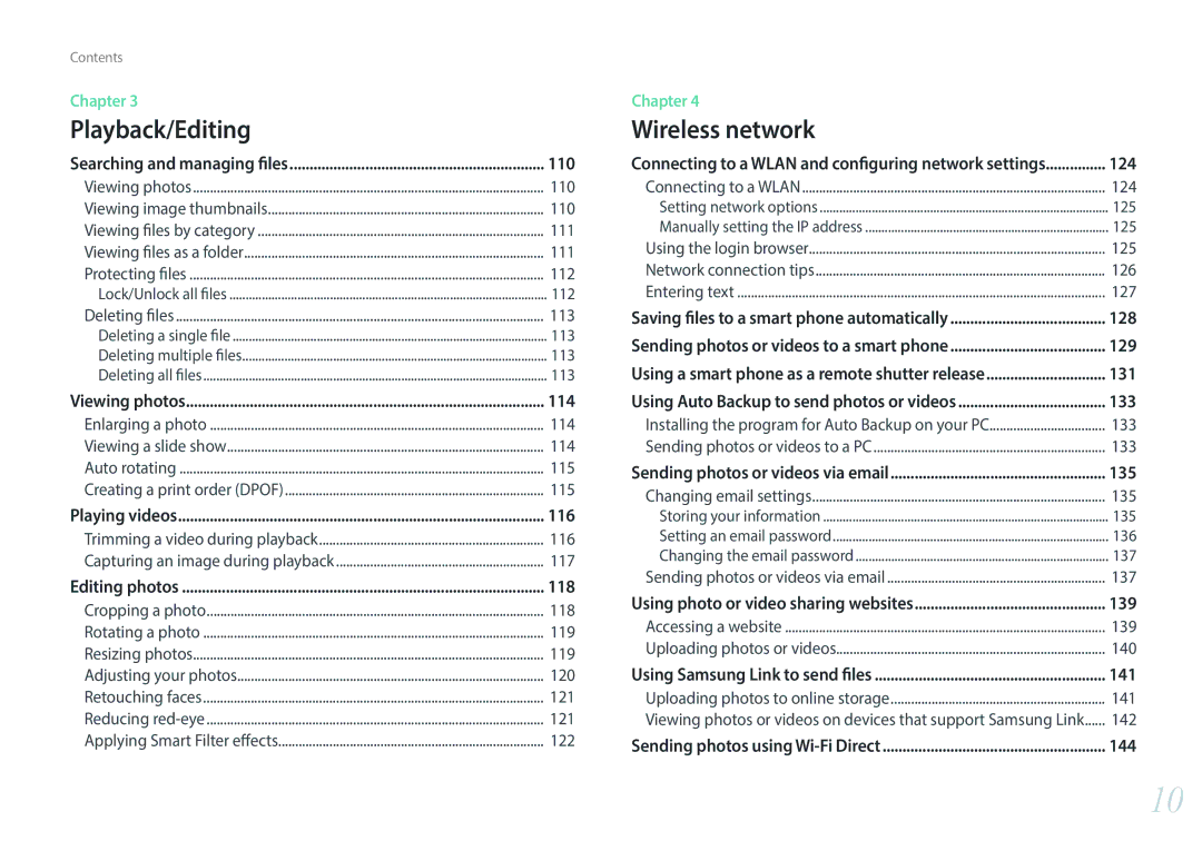 Samsung EV-NX2000BABUS user manual 111, 112, 113 