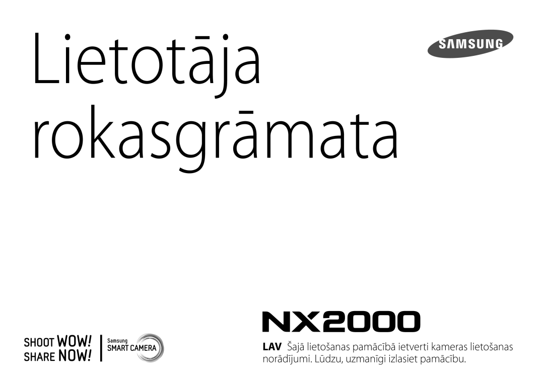 Samsung EV-NX2000BABLV, EV-NX2000BFWLV manual Naudotojo vadovas 