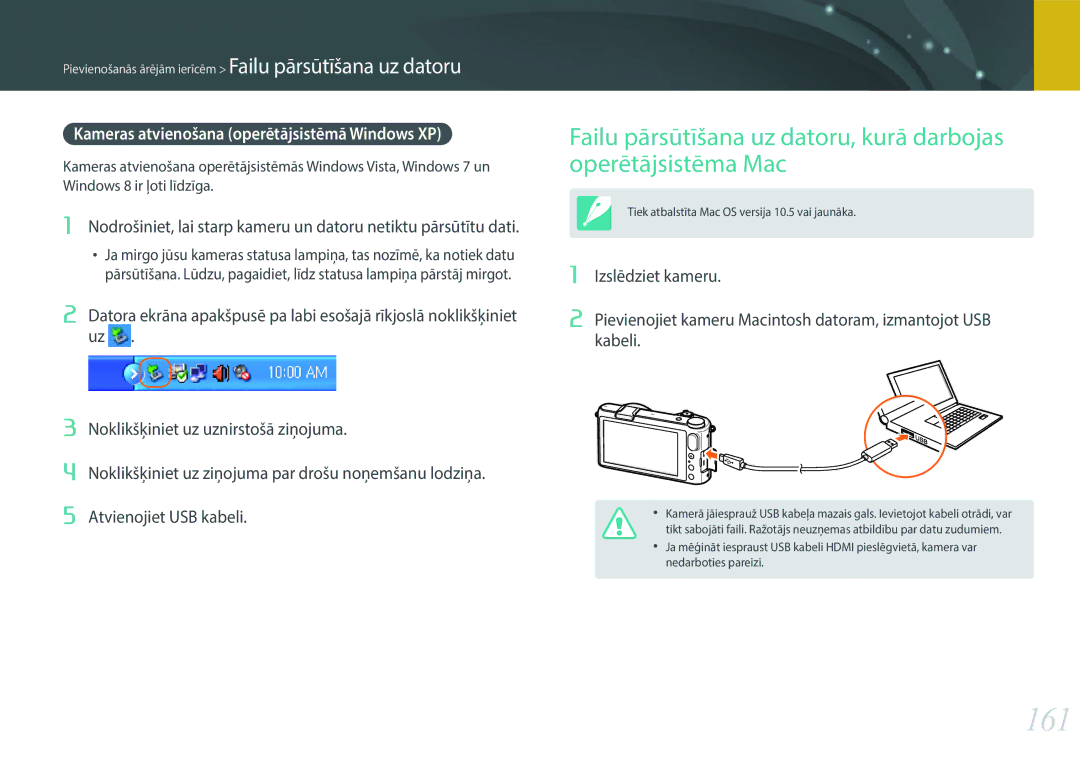 Samsung EV-NX2000BFWLV, EV-NX2000BABLV manual 161, Kameras atvienošana operētājsistēmā Windows XP 