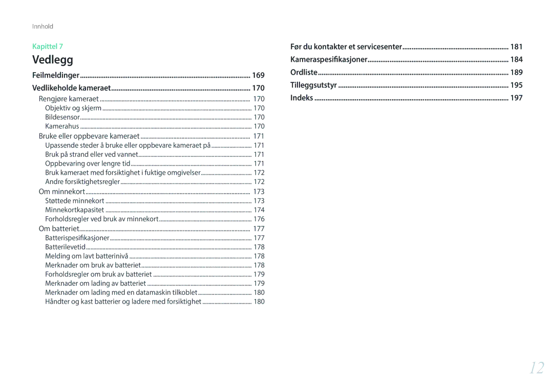 Samsung EV-NX2000BABDK, EV-NX2000BJPDK, EV-NX2000BABSE, EV-NX2000BFWDK, EV-NX2000BFWSE, EV-NX2000BJPSE manual 169, 170 