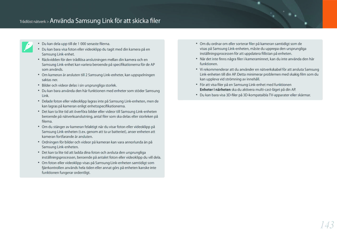 Samsung EV-NX2000BJPDK, EV-NX2000BABDK, EV-NX2000BABSE, EV-NX2000BFWDK, EV-NX2000BFWSE, EV-NX2000BJPSE manual 143 