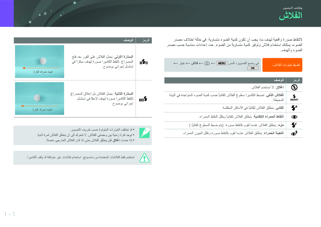 Samsung EV-NX2000BFWSA, EV-NX2000BJPSA, EV-NX2000DGWM3, EV-NX2000BABSA manual شلافلا, 101 