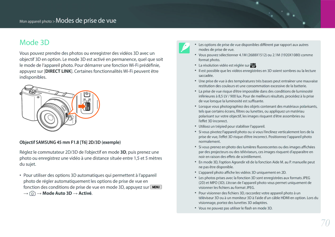 Samsung EV-NX2000BQWFR, EV-NX2000BSBFR, EV-NX2000BPWFR, EV-NX2000BFWCH Mode 3D, Objectif Samsung 45 mm F1.8 T6 2D/3D exemple 