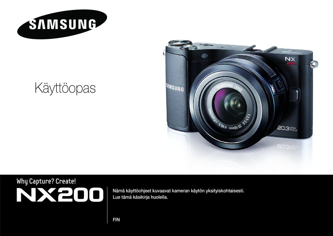 Samsung EV-NX200ZBSBDK, EV-NX200ZBSBSE manual Käyttöopas 