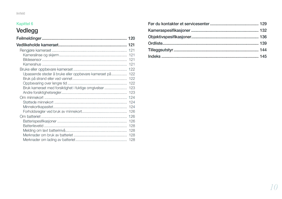 Samsung EV-NX200ZBSBDK, EV-NX200ZBSBSE manual 121, 122, 124, 126 