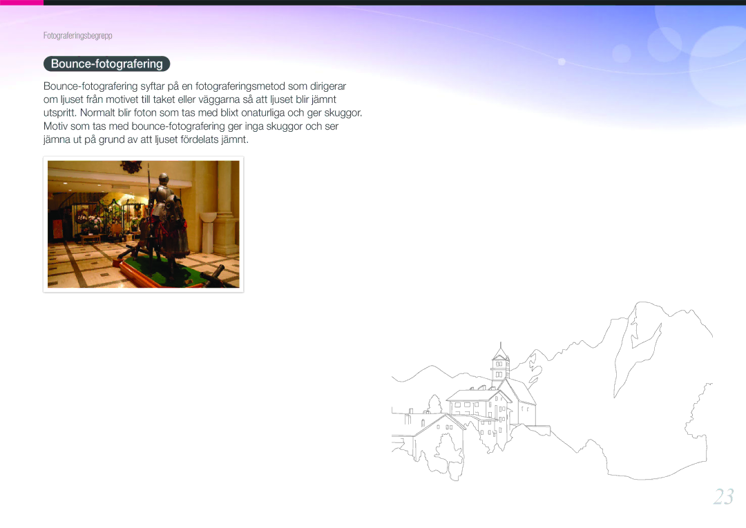 Samsung EV-NX200ZBSBSE, EV-NX200ZBSBDK manual Bounce-fotografering 