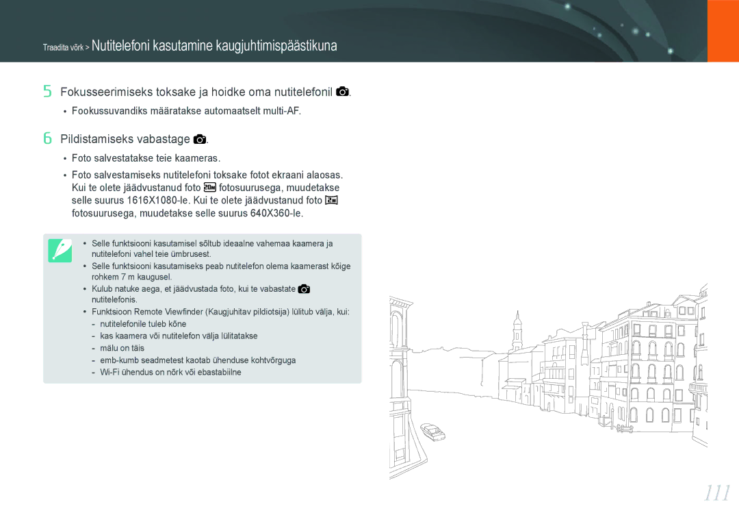 Samsung EV-NX20ZZBSBEE manual 111, Pildistamiseks vabastage 