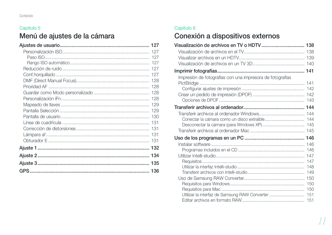 Samsung EV-NX20ZZBSBIL, EV-NX20ZZBSBES manual 127, 128, 129, 130, 131, 138, 139, 140, 141, 142, 144, 145, 146, 147, 150 