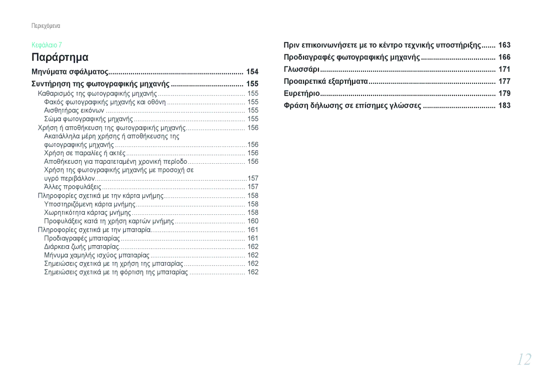 Samsung EV-NX20ZZBSBGR, EV-NX20ZZBSBPL manual Παράρτημα 