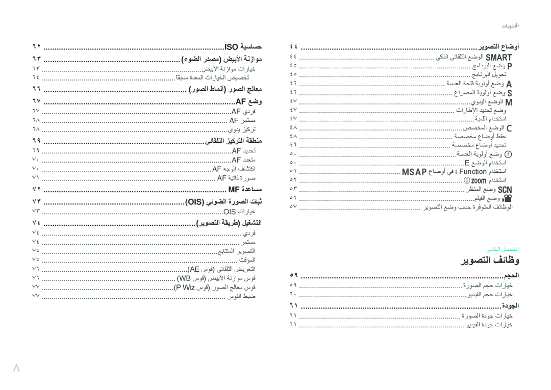 Samsung EV-NX20ZZDSBME, EV-NX20ZZBSBSA manual يكذلا يئاقلتلا عضولا t, Zمادختسا 