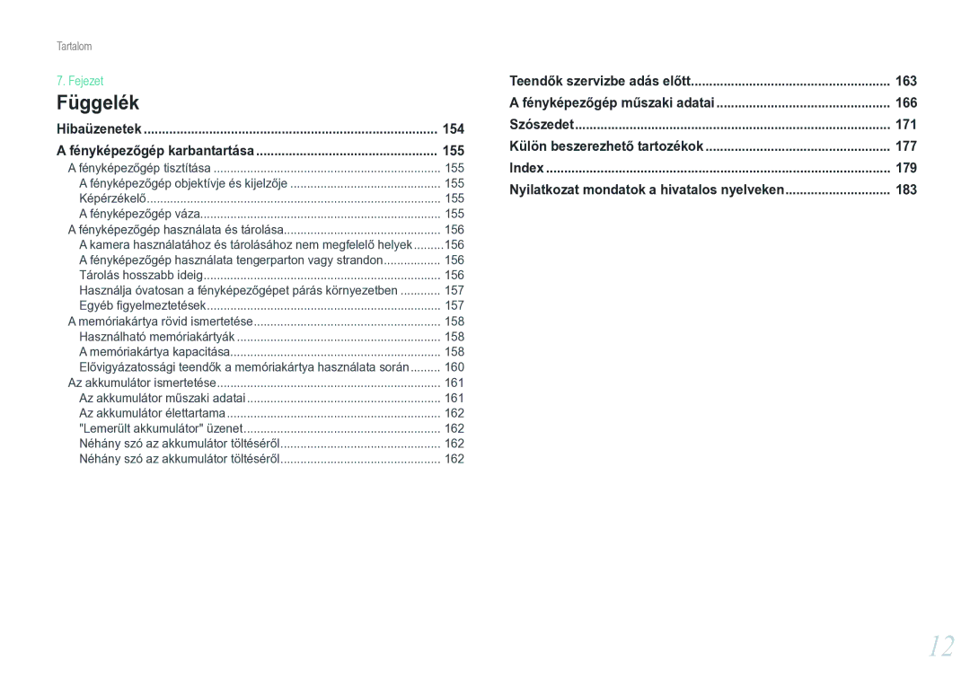 Samsung EV-NX20ZZBSBDK, EV-NX20ZZBSBSE, EV-NX20ZZBZBSE, EV-NX20ZZBSBHU manual 154, 155 