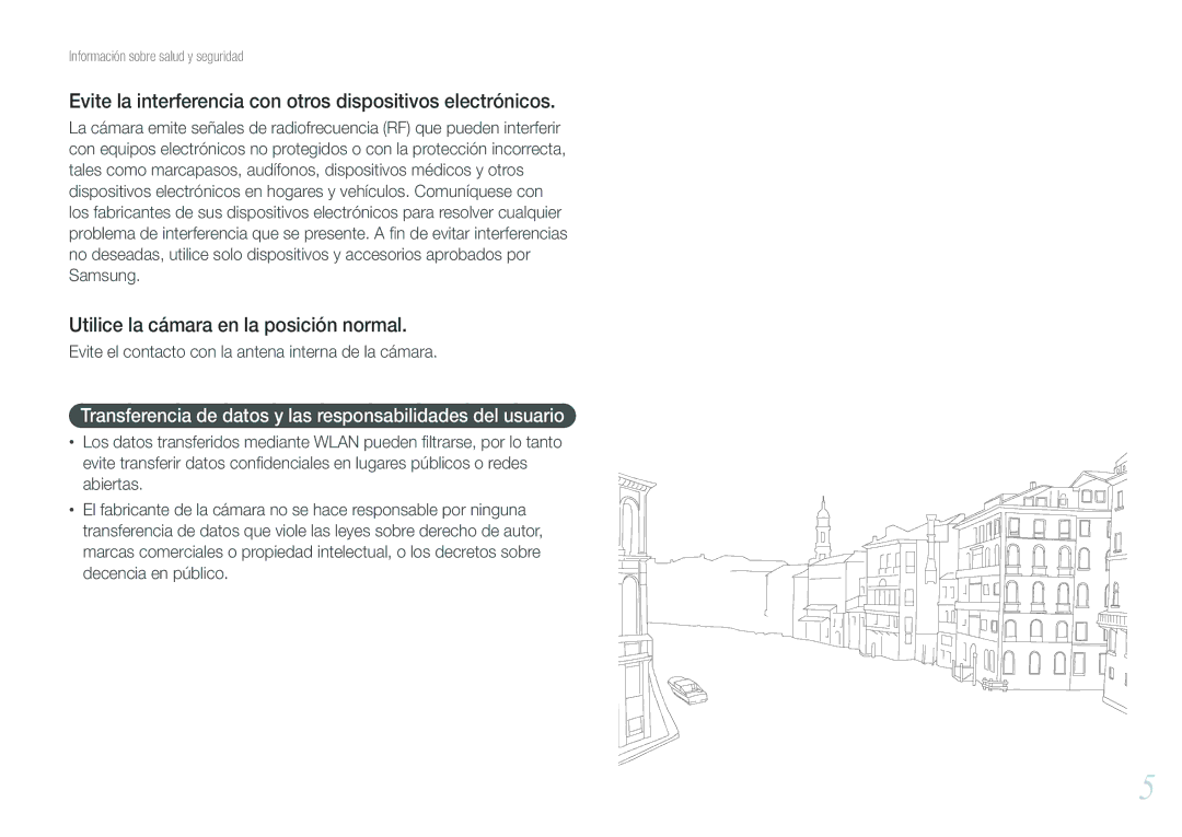 Samsung EV-NX210ZBSBES, EV-NX210ZBSTIL manual Evite la interferencia con otros dispositivos electrónicos 