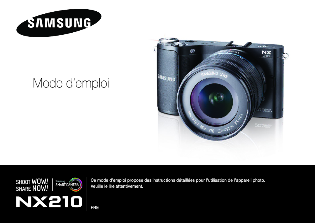 Samsung EV-NX210ZBSBFR manual Mode d’emploi 