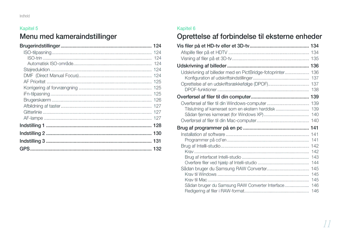 Samsung EV-NX210ZBSTDK, EV-NX210ZBSTSE manual 124, 125, 126, 127, 134, 135, 136, 137, 139, 140, 141, 142, 145 