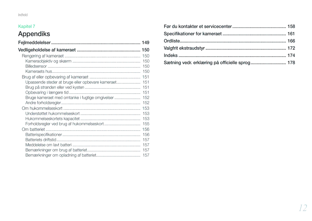 Samsung EV-NX210ZBSTSE, EV-NX210ZBSTDK manual 150, 151, 153, 156 