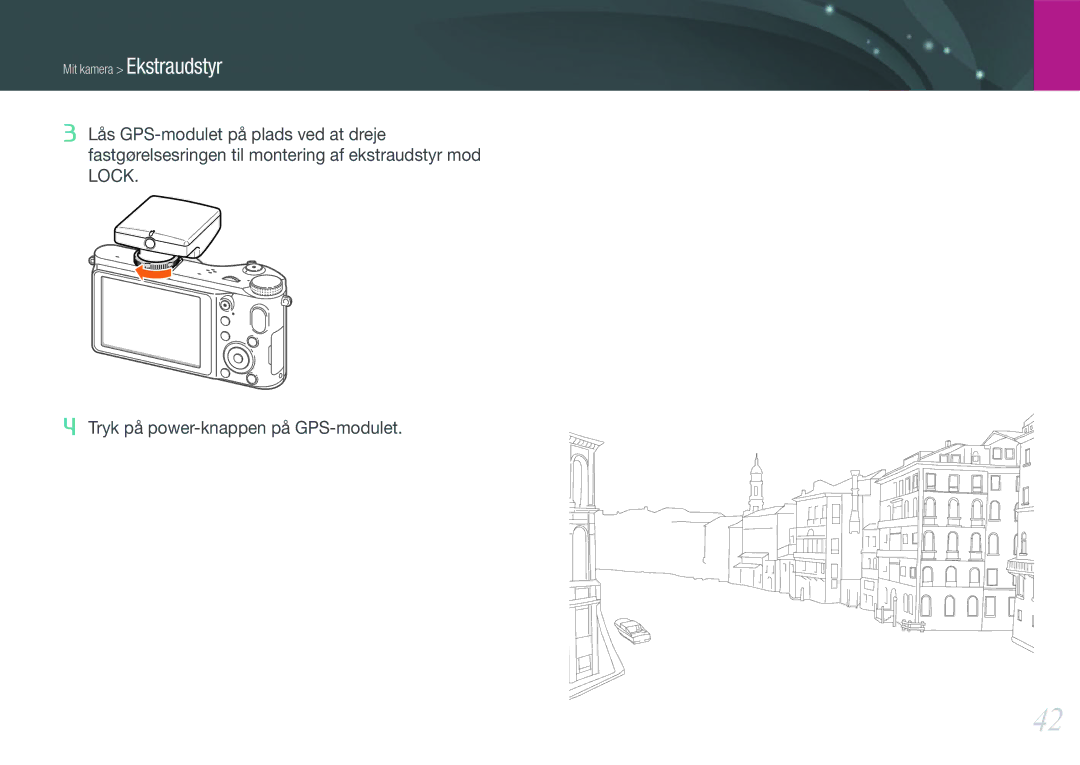 Samsung EV-NX210ZBSTSE, EV-NX210ZBSTDK manual Mit kamera Ekstraudstyr 