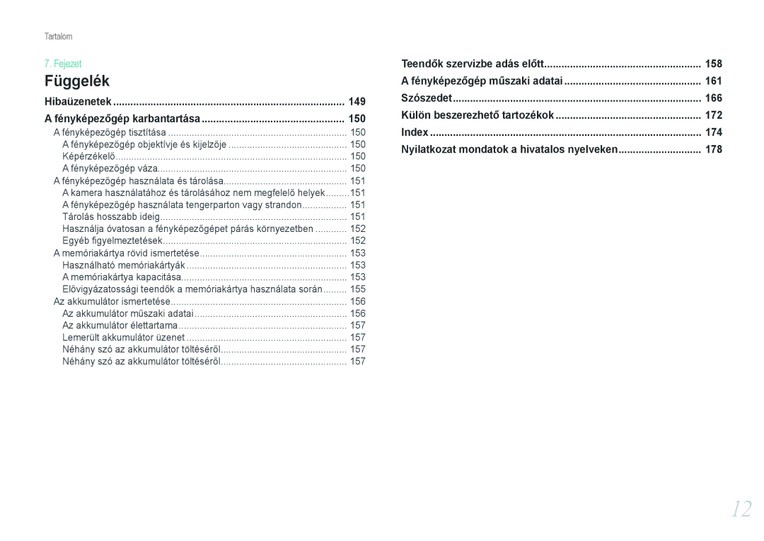 Samsung EV-NX210ZBSTSE, EV-NX210ZBSTDK manual 149, 150 