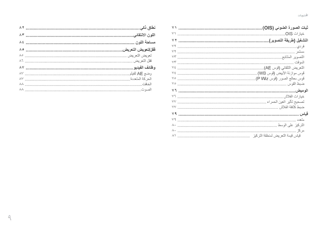 Samsung EV-NX210ZDSTME, EV-NX210ZDSBIR, EV-NX210ZDSBME, EV-NX210ZBSBSA, EV-NX210ZBSBAE manual يئاقتنلاا نوللا 