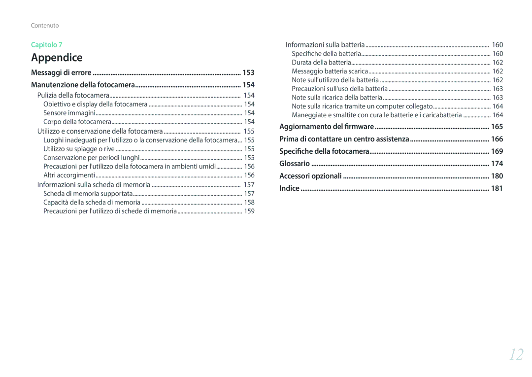 Samsung EV-NX3000BEIIT, EV-NX3000BEHIT, EV-NX3300BEBIT manual 153, 154, 165, 166, 169, 174, 180, 181 