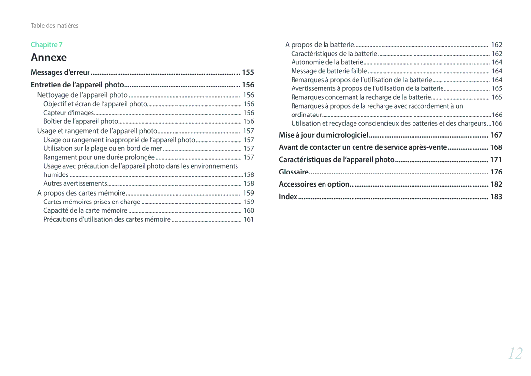 Samsung EV-NX3000BEHFR, EV-NX3000BOHFR, EV-NX3000BOIFR, EV-NX3000BPHFR manual 155, 156, 167, 168, 171, 176, 182, 183 