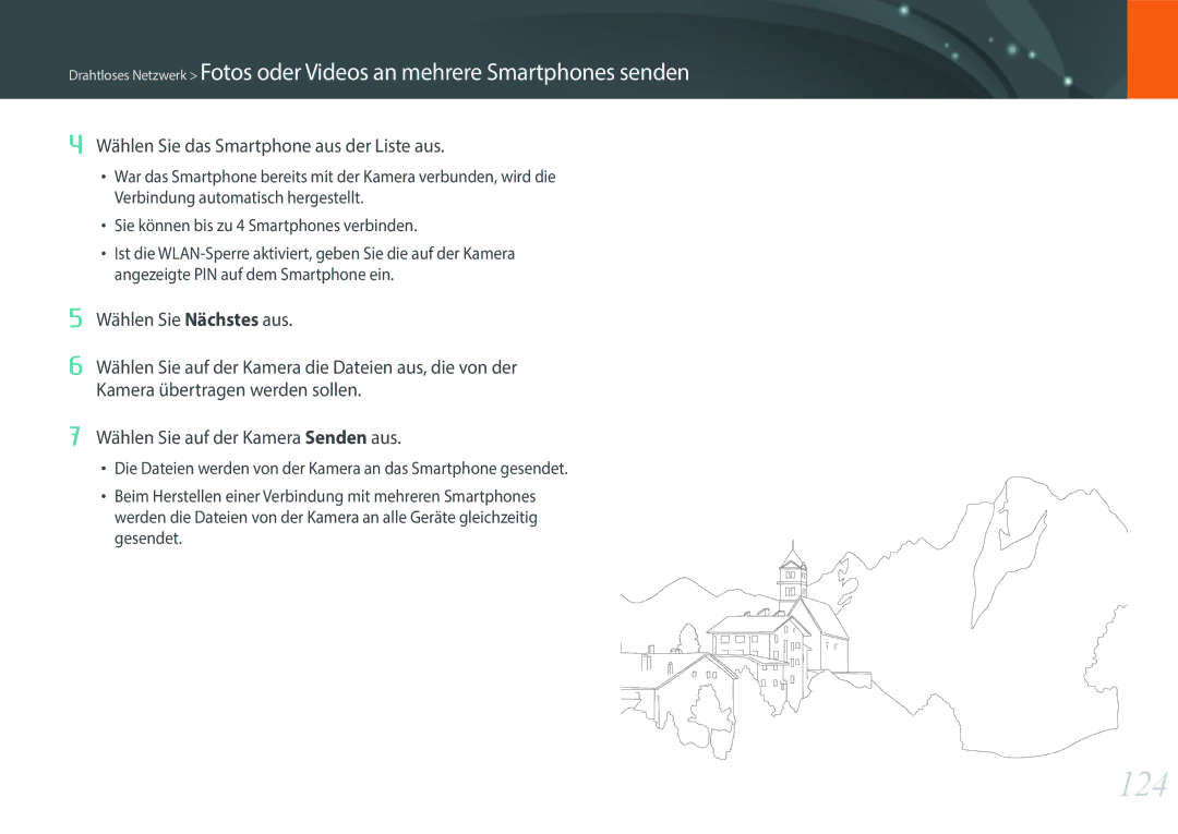 Samsung EV-NX3000BOHGR, EV-NX3000BOHFR, EV-NX3000BOIDE, EV-NX3000BOIAT manual 124, Wählen Sie das Smartphone aus der Liste aus 