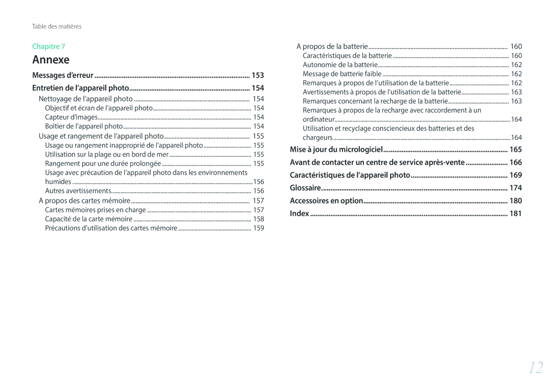 Samsung EV-NX3300BOBFR, EV-NX3000BOHFR, EV-NX3000BEHFR, EV-NX3000BOIFR, EV-NX3300BOWFR 153, 154, 165, 166, 169, 174, 180, 181 