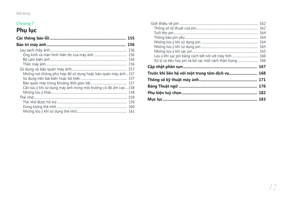 Samsung EV-NX3000BOHVN manual 156, 157, 159, 162, Trươc khi liên hê vơi môt trung tâm dich vu 