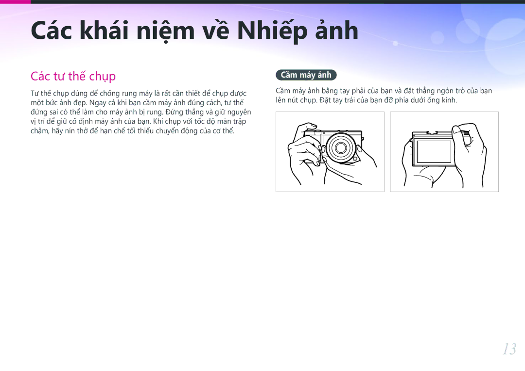 Samsung EV-NX3000BOHVN manual Các khái niệm về Nhiếp ảnh 