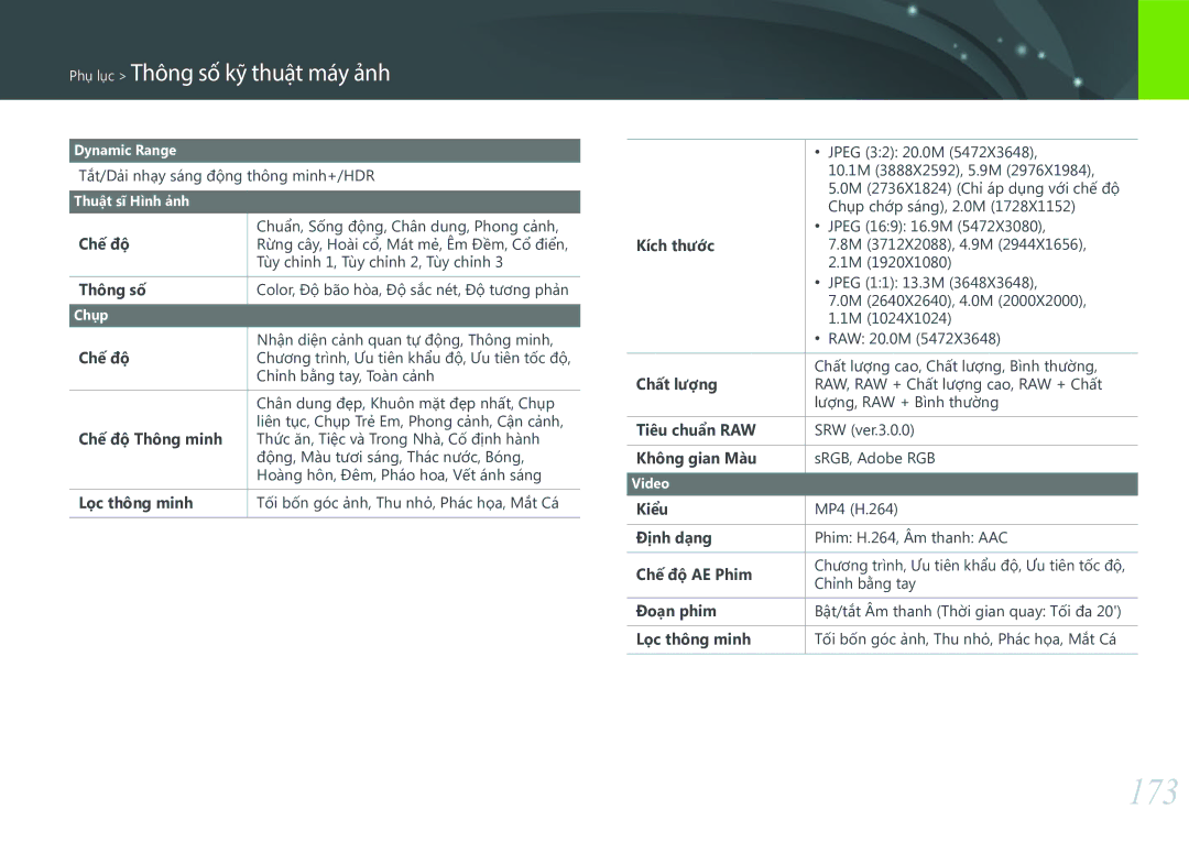 Samsung EV-NX3000BOHVN manual 173 