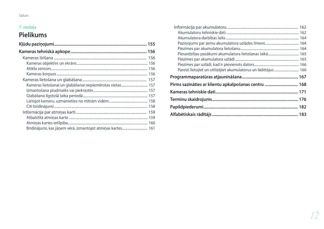 Samsung EV-NX3000BOHLV, EV-NX3000BOIDE, EV-NX3000BOILV manual 155, 156, 167, 168, 171, 176, 182, 183 