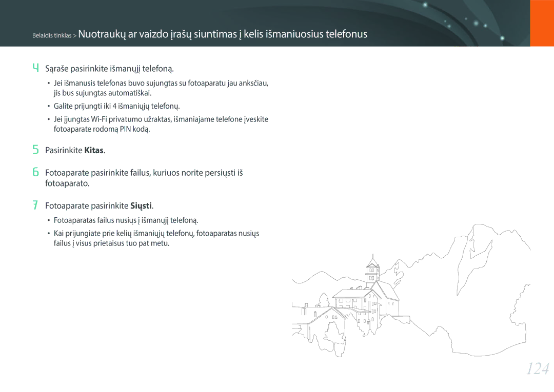 Samsung EV-NX3000BOILV, EV-NX3000BOIDE, EV-NX3000BOHLV manual 124, Sąraše pasirinkite išmanųjį telefoną 