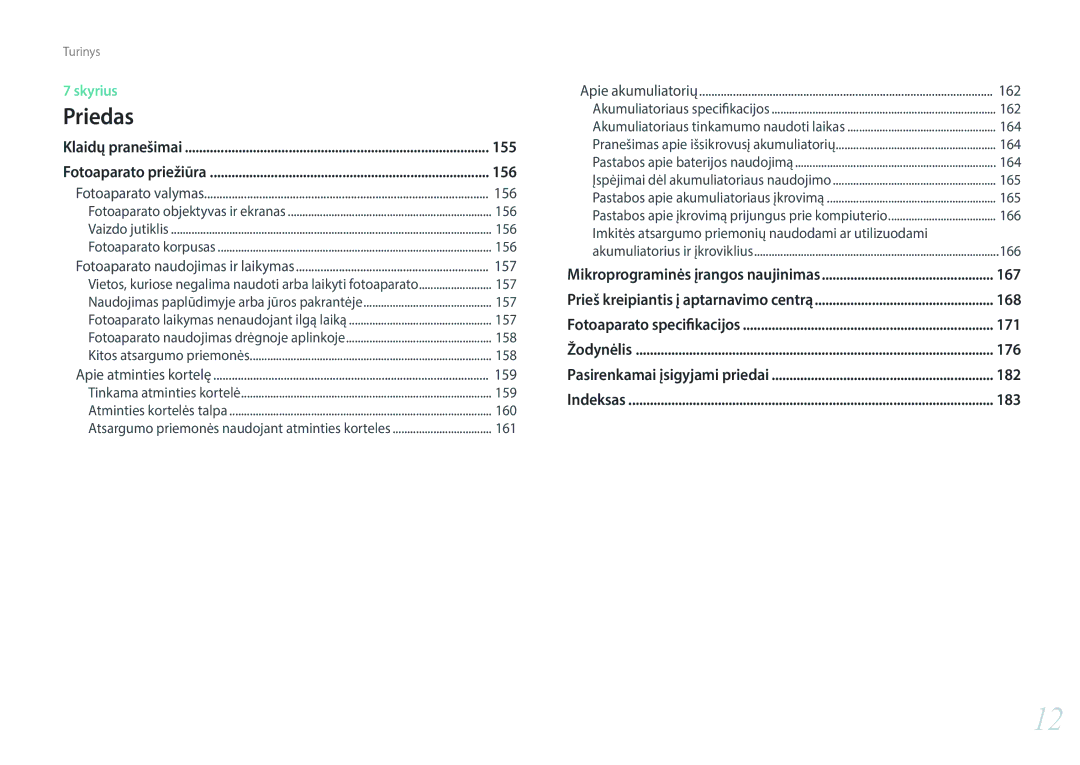 Samsung EV-NX3000BOHLV, EV-NX3000BOIDE, EV-NX3000BOILV manual 155, 156, 167, 168, 171, 176, 182, 183 