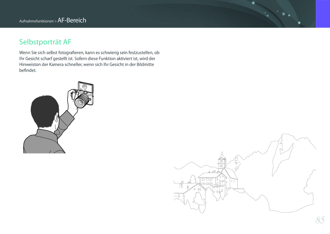 Samsung EV-NX300MBMUDE, EV-NX300MBQUDE, EV-NX300MBSTDE, EV-NX300MBMTDE, EV-NX300MBMVDE, EV-NX300MBUTDE manual Selbstporträt AF 