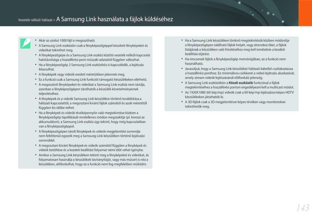 Samsung EV-NX300MBQUDE, EV-NX300MBSTDE, EV-NX300MBSVDE manual 143 