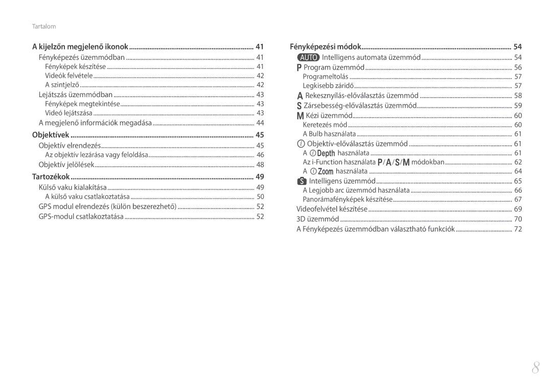 Samsung EV-NX300MBQUDE, EV-NX300MBSTDE, EV-NX300MBSVDE manual Objektívek 