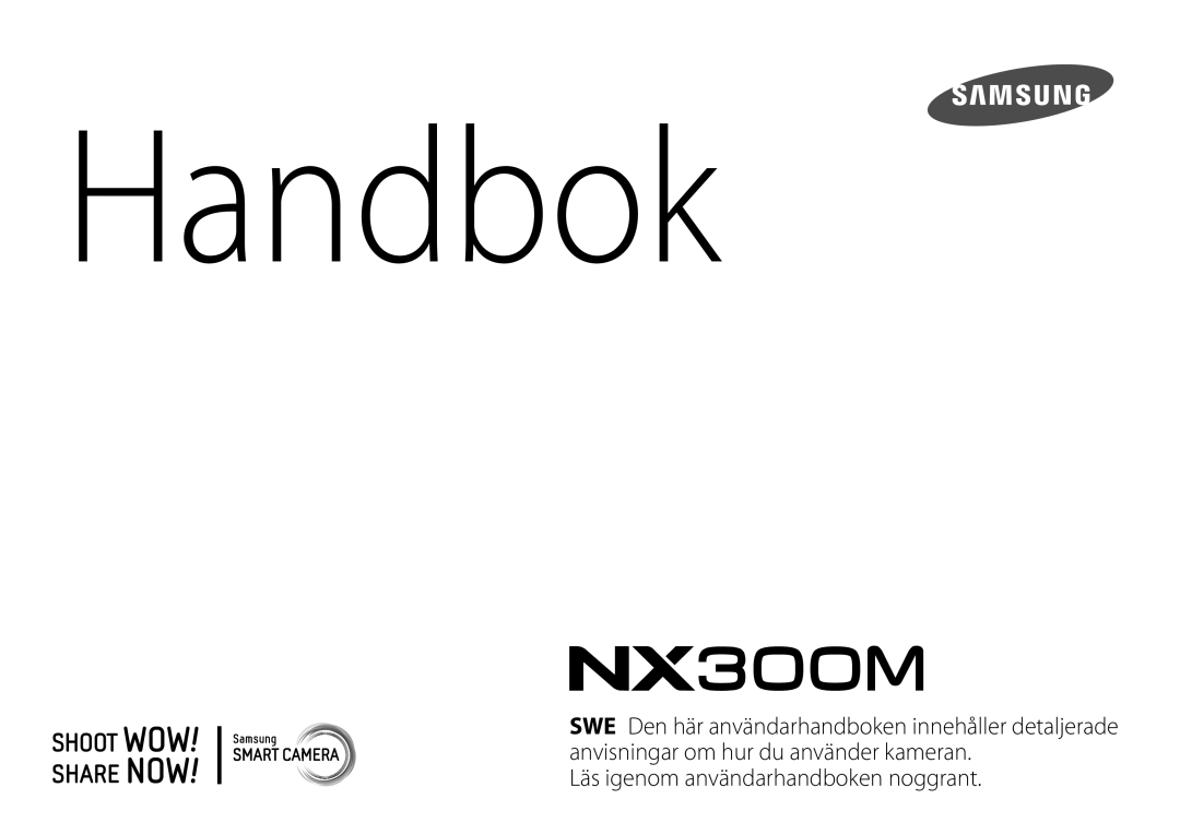 Samsung EV-NX300MBSTSE, EV-NX300MBSVSE, EV-NX300MBQUSE manual Handbok 