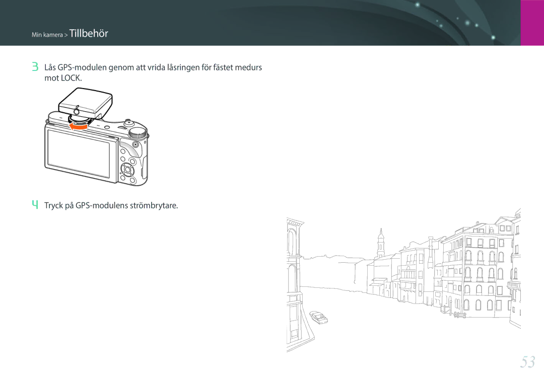 Samsung EV-NX300MBSVSE, EV-NX300MBSTSE, EV-NX300MBQUSE manual Min kamera Tillbehör 