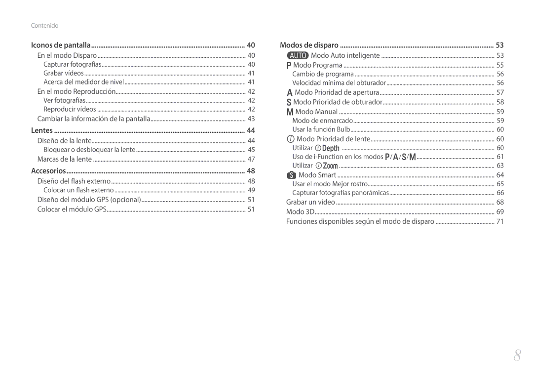 Samsung EV-NX300ZBUTES, EV-NX300ZBQUPT, EV-NX300ZBQUIL, EV-NX300ZBSTES, EV-NX300ZBQUES, EV-NX300ZBSVIL, EV-NX300ZBYUFR Lentes 